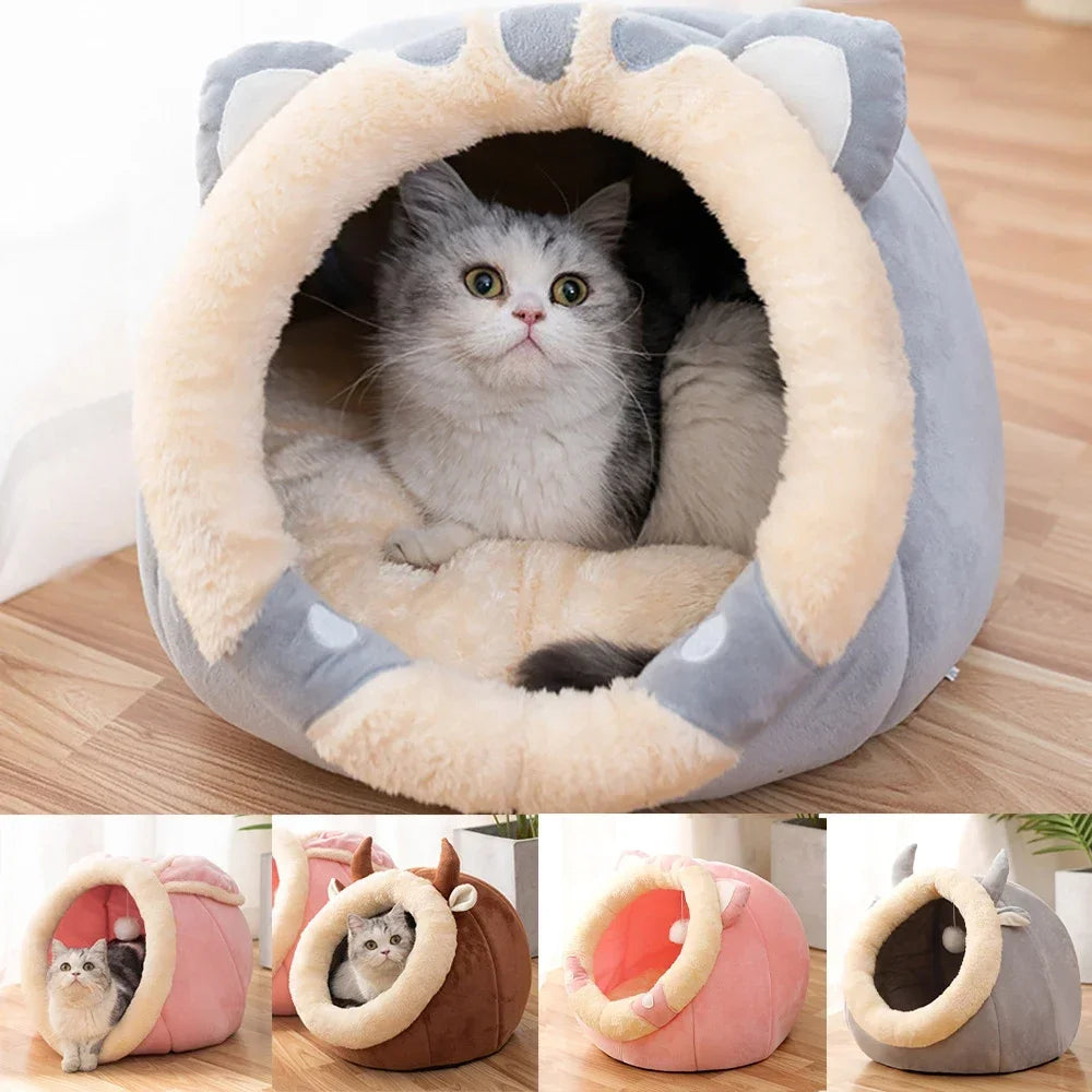 Cat Bed House Kennel Nest Round Pets Sleeping Cave Kitten Beds Pet Bas Hera Shop