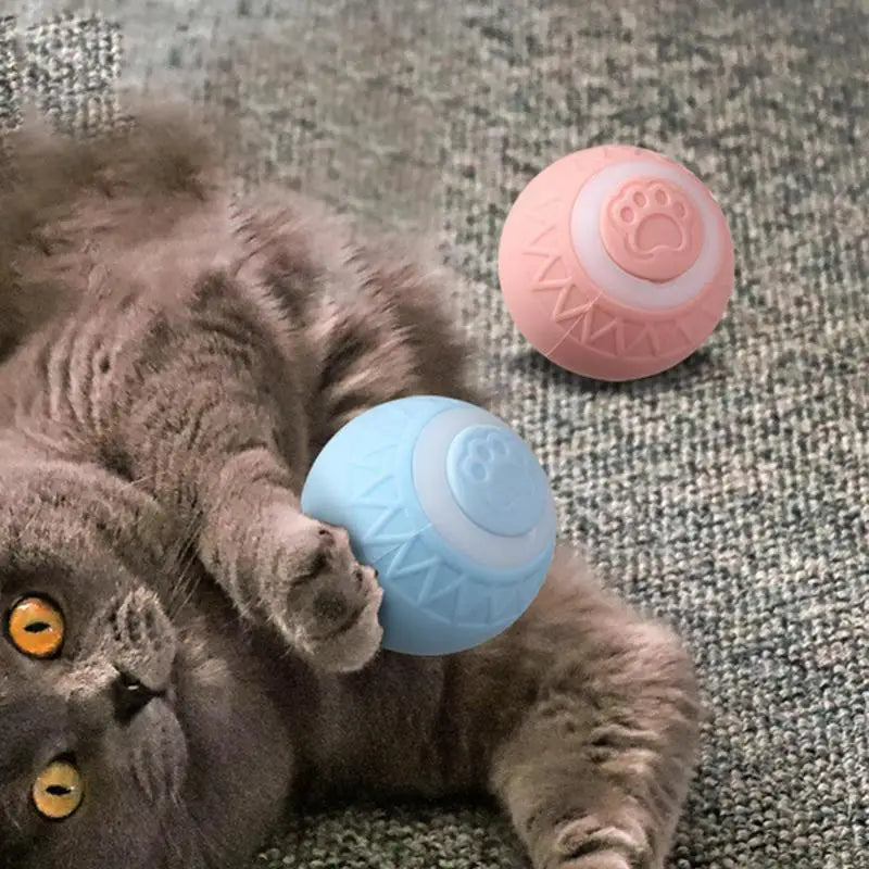 2024 Smart Cat Rolling Ball Toys Rechargeable Cat Toys Ball Motion Ball Self-moving Kitten Toys for Indoor Interactive Playing