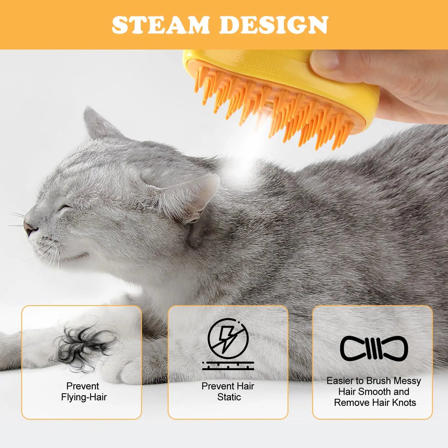 Pet Grooming Comb Pets Cat Dog Grooming Brush Steamy Cepillo Para Gato Dog Massage Comb cepillo para Perro Dog perro Accessories