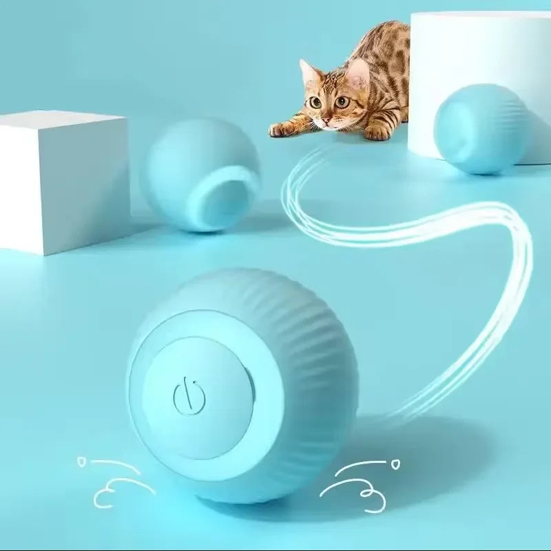 2024 Smart Cat Rolling Ball Toys Rechargeable Cat Toys Ball Motion Ball Self-moving Kitten Toys for Indoor Interactive Playing