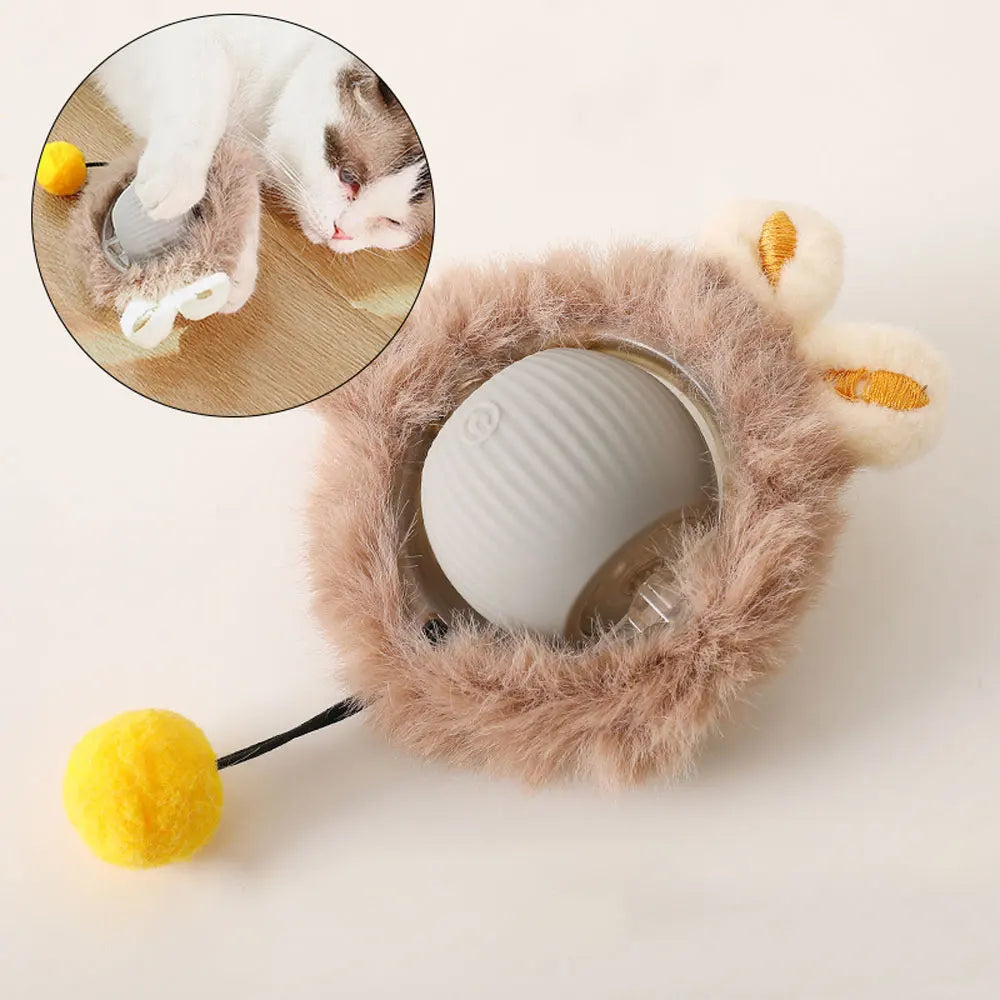 Smart Cat Toys Automatic Rolling Ball Fake Tail Rechargeable Electric Pet Interactive Toy Dog Cat Training Imitate Mouse Tail